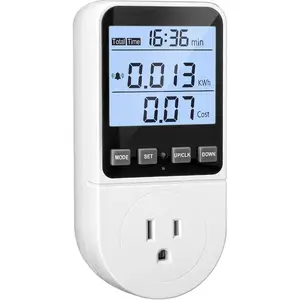 Upgraded Watt Meter Plug Home Energy Monitor, Electricity Usage Consumption Monitor, Voltage Amps Kill Tester with Backlight Overload Protection 8 Modes Display