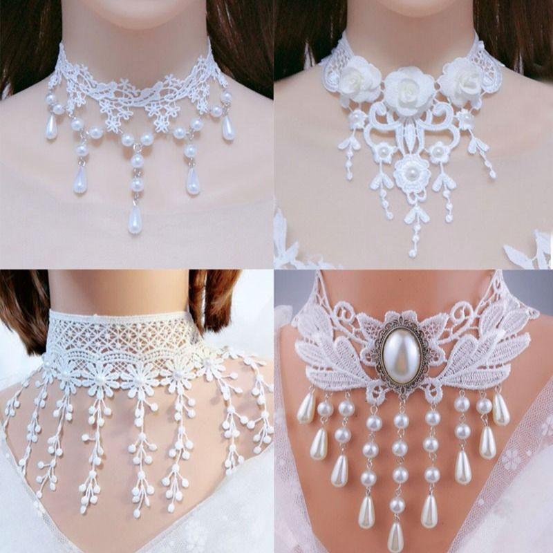 White Lace Floral Choker Necklace for Women Bridal Wedding Choker with Tassel Delicate Lace 3D Florals Adjustable Comfortable Bridal Jewelry Perfect for Vows & Last Dance White Lace Floral Choker Necklace for Women Bridal Wedding Choker with Tassel Delicate Lace 3D Florals Adjustable Comfortable Bridal Jewelry Perfect for Vows & Last Dance