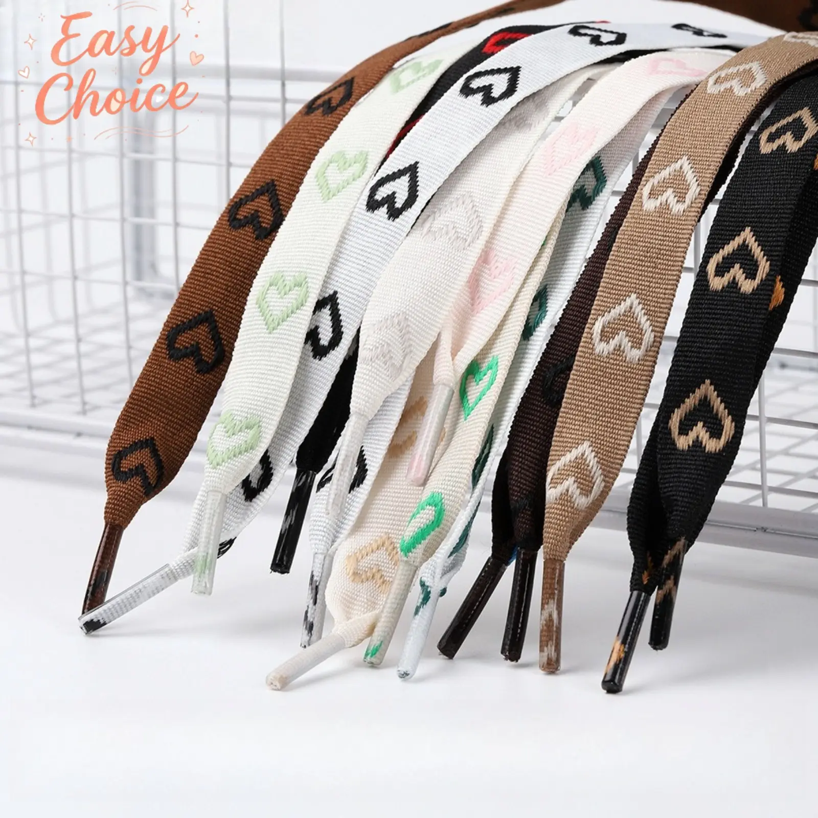 1.5 wide love polyester shoelaces AJ canvas shoes loafers men's and women's hat rope, belt, a pair of canvas shoes belt rope