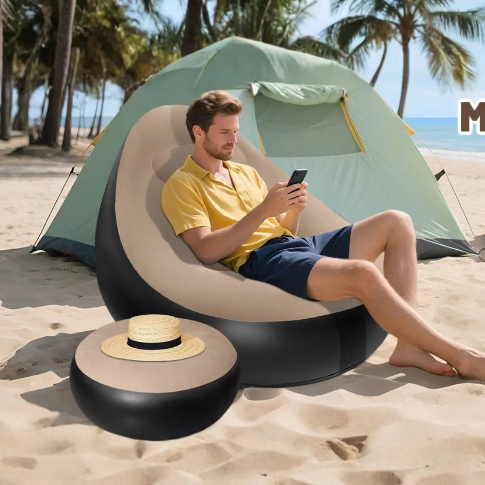Inflatable Chair for Adults,Portable Inflatable Chairs with Ottoman and ir Pump