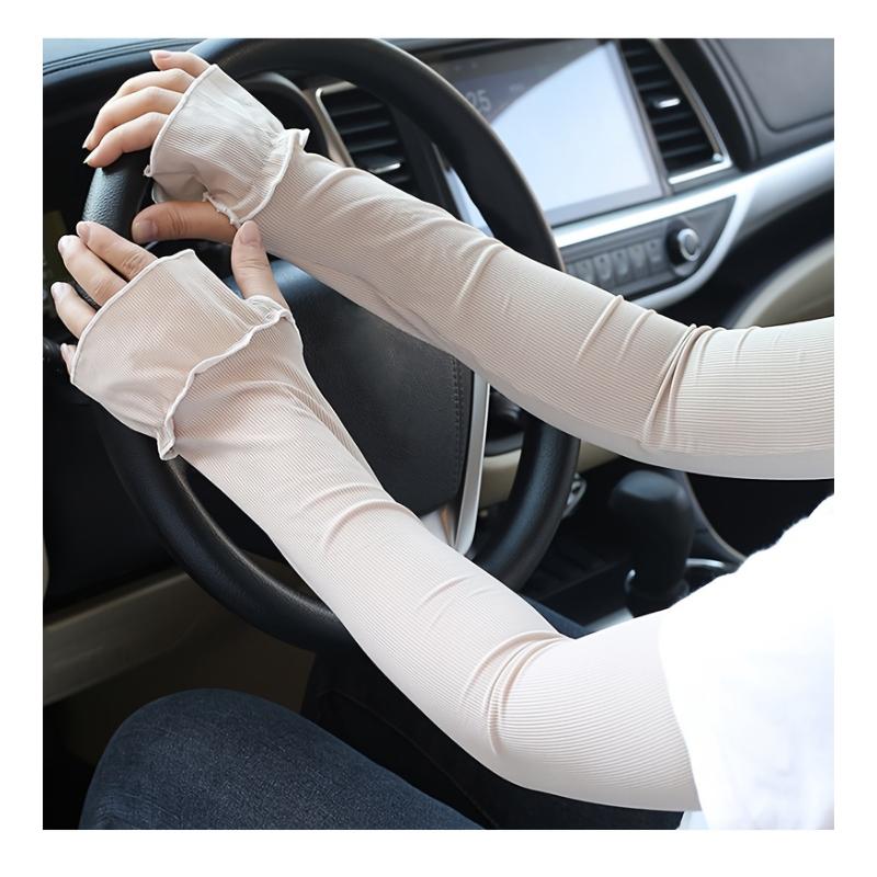 Relaxed Cooling Breathable Moisture-Wicking Fashion Running Driving Outdoor Sports Summer Sleeves for Women