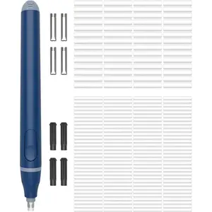Electric Eraser Battery Operated Automatic Pencil Eraser with 220 Eraser Refills 2 Sizes Comfort Grip Art Eraser for Drawing Ideal for Artists Students Sketch Engineers Blue
