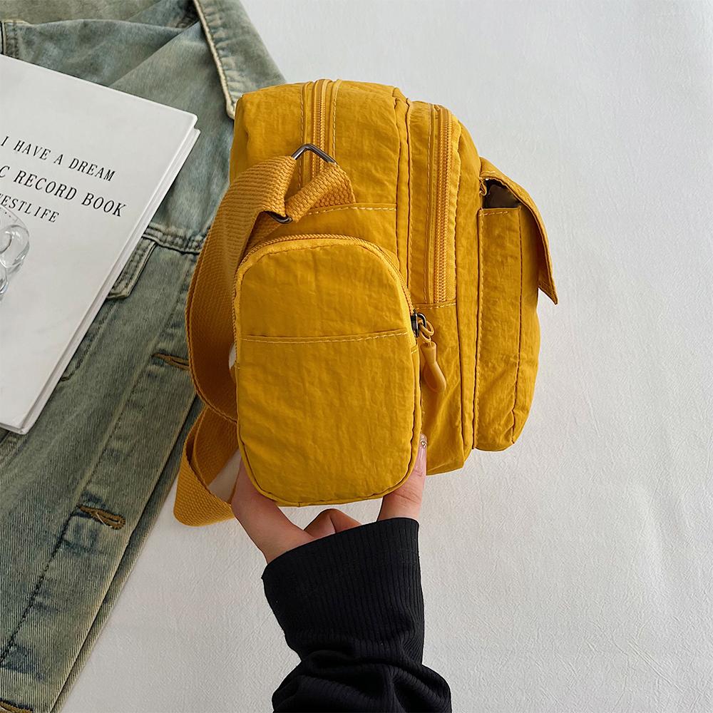 Versatile Nylon Small Square Bag Multi-Functional Large Capacity Commuter Mini Shoulder Bag Mountaineering Bag