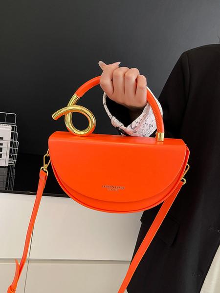 Women's Fashionable Solid Color Handbag, Crescent Bag, Casual Versatile Stylish Crossbody Bags for Daily Commuting, Stylish High-end Commuter Bag for Party and Shopping