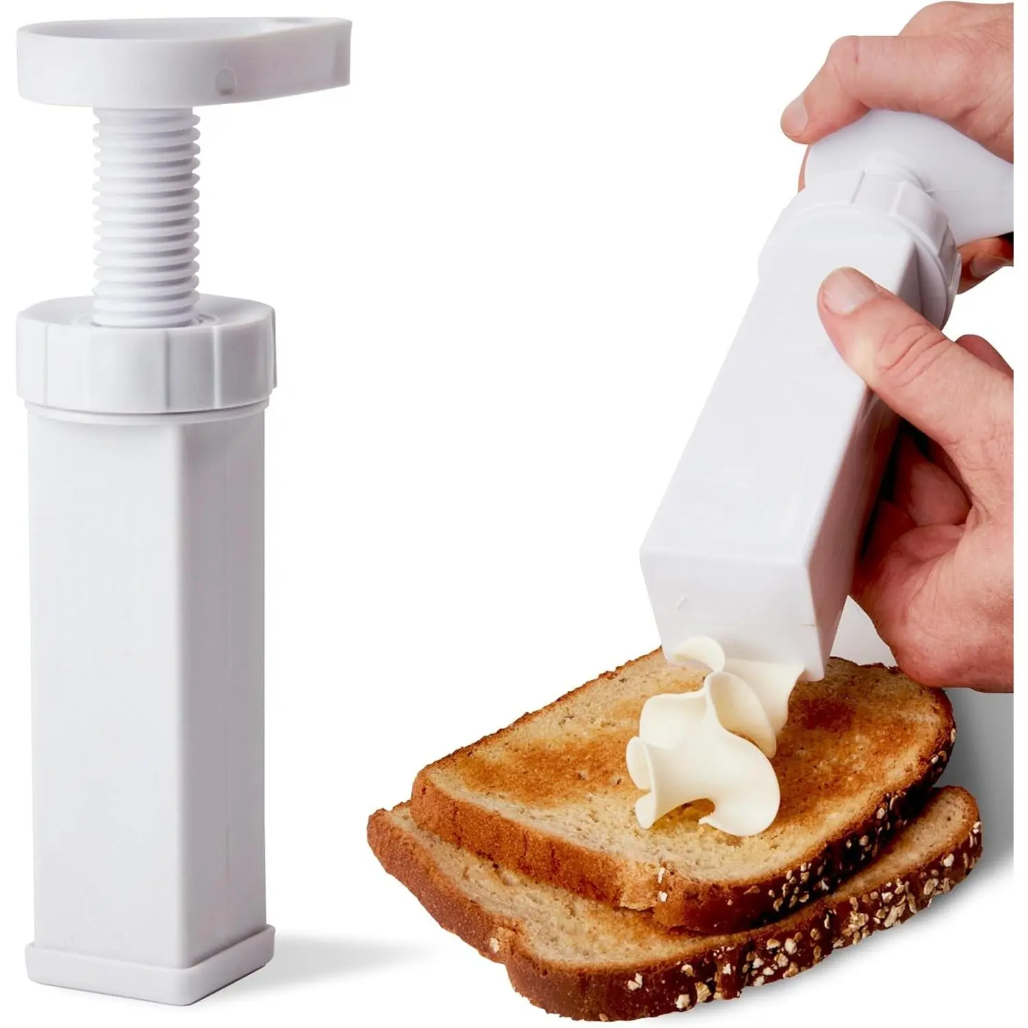 Butter Mill Butter Dispenser Stick - Twist to Spread Thin Butter Ribbons, Keeps Butter & Margarine Fresh Longer - Easy Spreadable Butter Dispenser - Superior to a Butter Dish - USA Designed