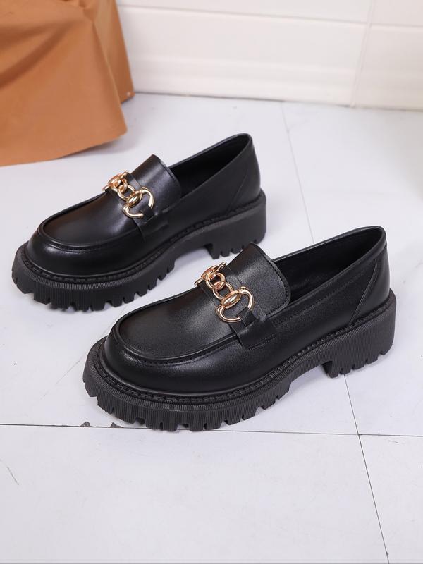 2026 NEW LQUN Women's Soft Comfortable British Style Platform Loafers Thick Sole Durable Commuting Korean Fashion Plus Size Available Black 2026 NEW LQUN Women's Soft Comfortable British Style Platform Loafers Thick Sole Durable Commuting Korean Fashion Plus Size Available Black
