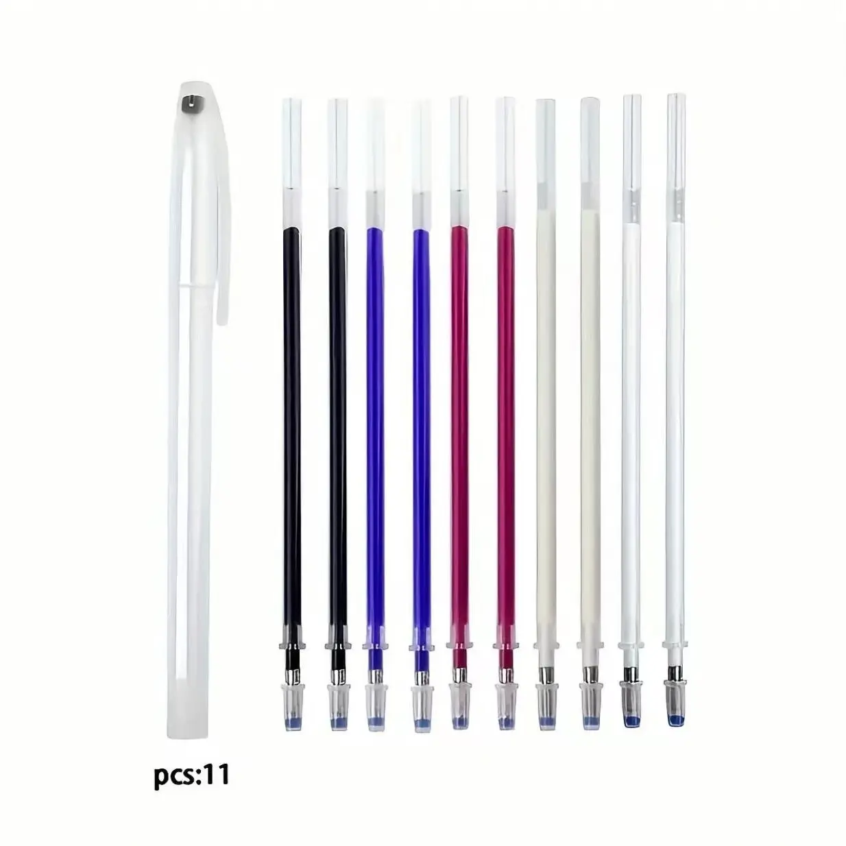 11pcs Heat Transfer Fabric Markers - High-Temperature Disappearing Ink for Sewing,Crafting, and Designing on, Fabric, and More,Crafting Supplies I Vibrant Colors I Durable Markers, Fabric Markers, Sewing Supplies Crafts