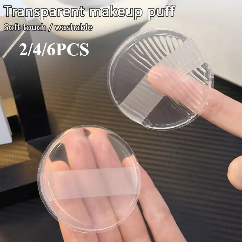 Transparent Silicone Makeup Sponge, Waterproof Bb Cream Applicator, Transparent Jelly Silicone Powder Puff, Sunscreen Foundation Tool