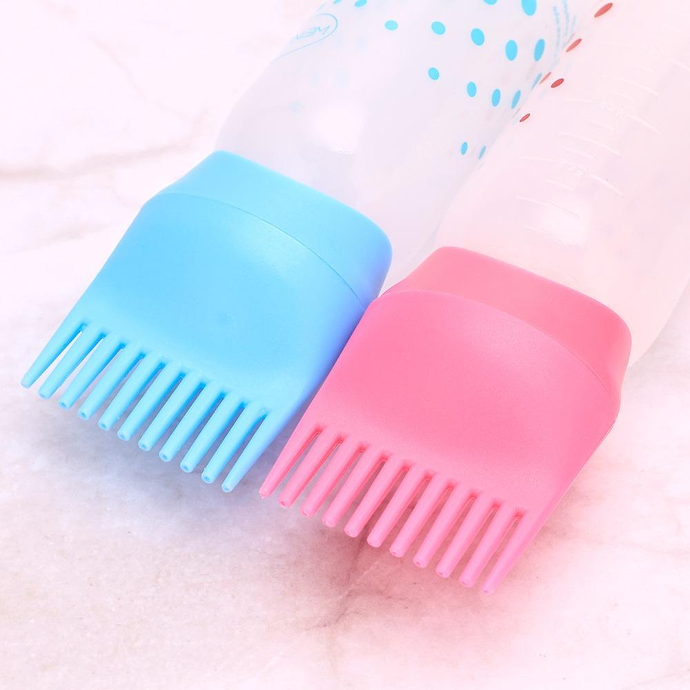Hair Dye Root Comb Applicator Bottle, 2 Counts Household Hair Dye Auxiliary Brush Bottles, Hair Serum Applicator Bottle, Perm & Dye Hair Oil Applicator, Hair Styling Tool Accessories
