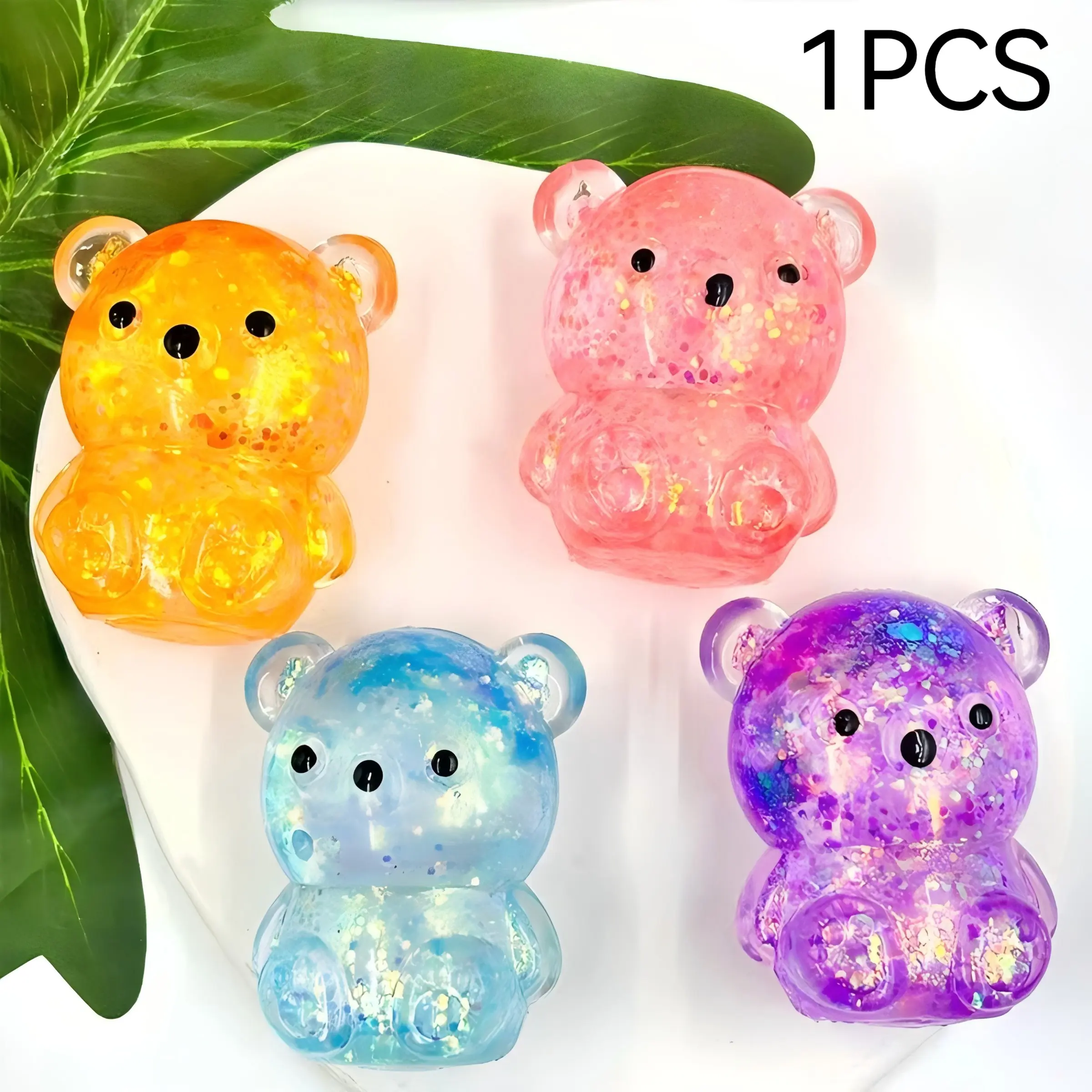 Bear-Shaped Maltose Squishy Decompression Squeeze Sensory Fidget Toy, Squeezable Stress-Relief Soft Toy for Adults & Kids, Fun Prank Toy for Parties, Stress Relief Squishies