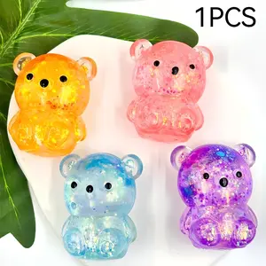Bear-Shaped Maltose Squishy Decompression Squeeze Sensory Fidget Toy, Squeezable Stress-Relief Soft Toy for Adults & Kids, Fun Prank Toy for Parties