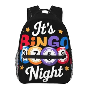 Anime bingo game Printed Backpack, Cute School bag for Girls Boys Teens, Cartoon Backpacks Kawaii Kids Lightweight backpack with adjustable straps Bookbag, Travel, School, College, Work, Backpack, Daily Use