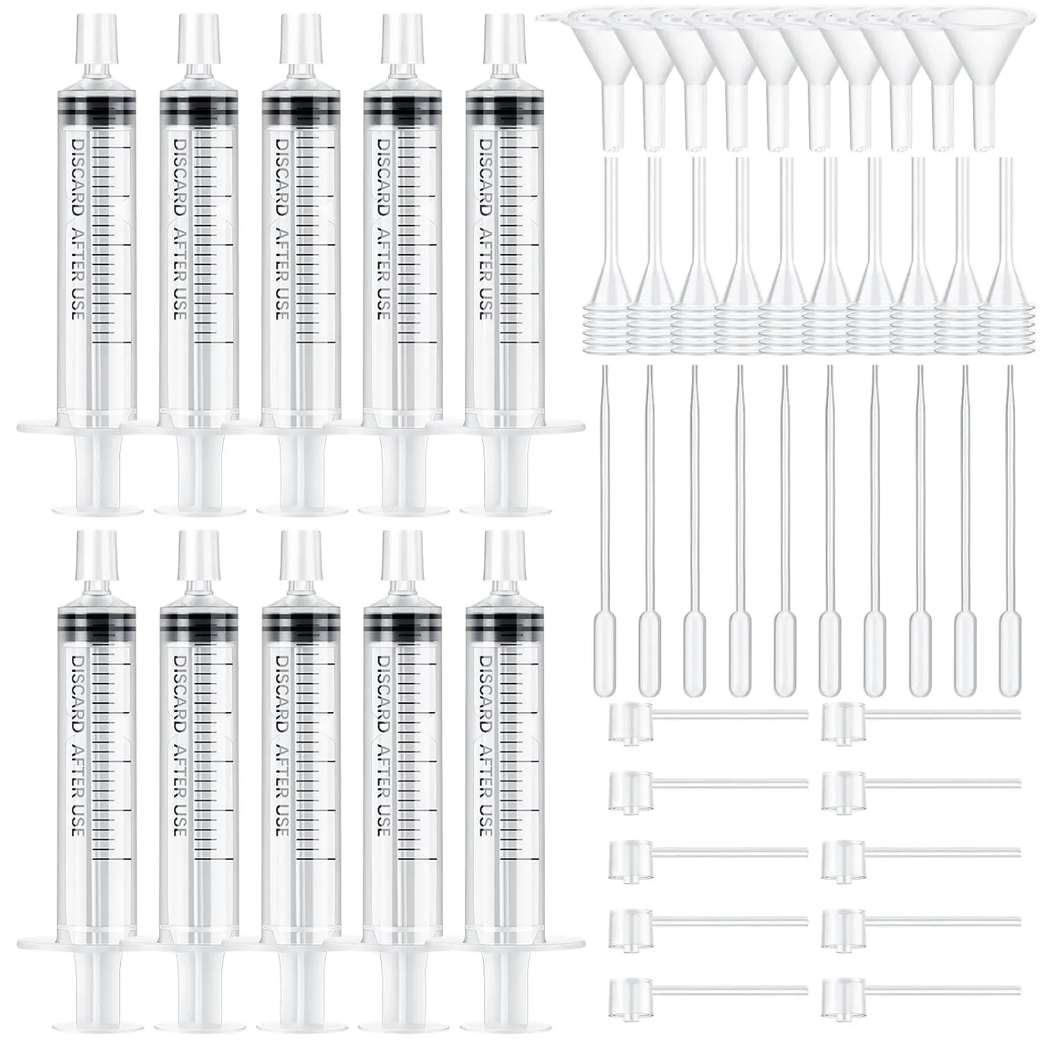 50 Pcs Perfume Syringe Cologne Extractor Refill Transfer Kit with Funnel, Dropper, Dispenser Pump, Squeeze Pipette, Refill Tools for Small Atomizer Bottles, Liquid Transfer SetGift
