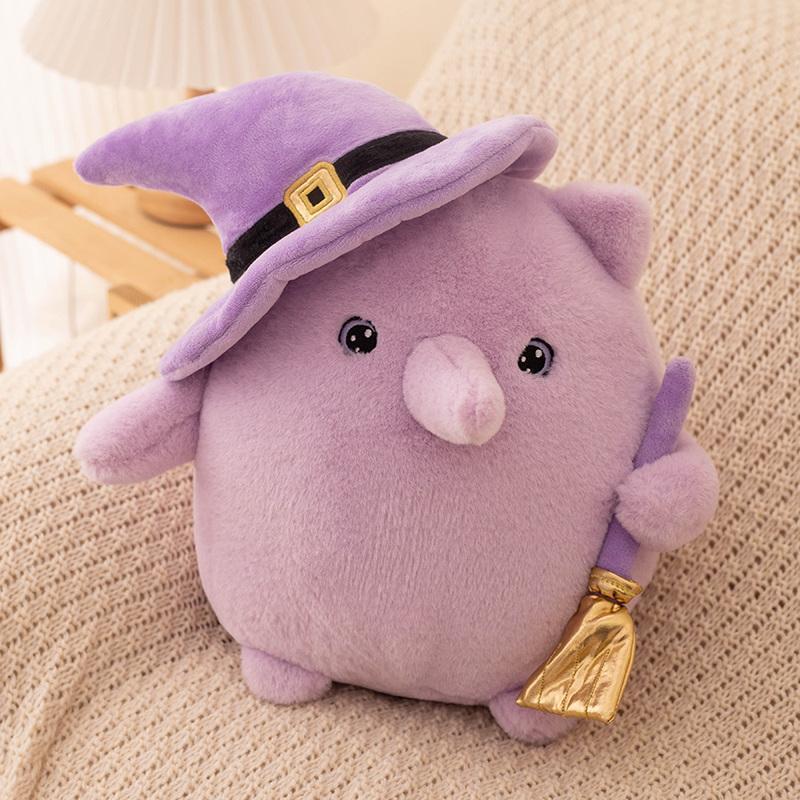 Cute Halloween Presents Plushies Cat Cosplay Death Doctor Witch Soft Toys Kawaii Black Cats Stuffed Plush Toy Party Decor