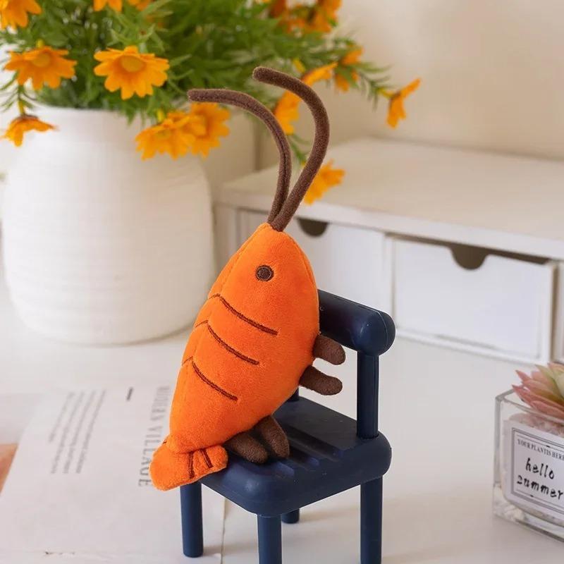 Kawaii Simulation Lobster Plush Keychain Mini Stuffed Toy Pendant Gift