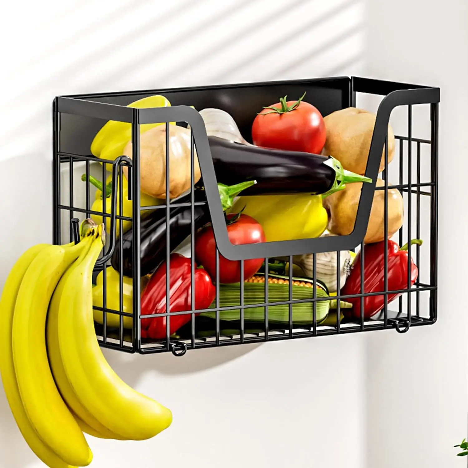 Shelf for Fridge, Fruit  and Onion Storage Bins,   Rack Shelves for Side of Refrigerator, Fruit Basket  Fridge Shelf Kitchen Pantry Organizer Storage