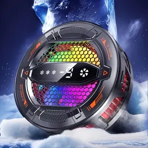 Mobile Phone Cooler, Semiconductor Cooling, Magnetic Back Clip, 3-Second Rapid Cooling, RGB LED Display, Type-C Silent Game Cooler