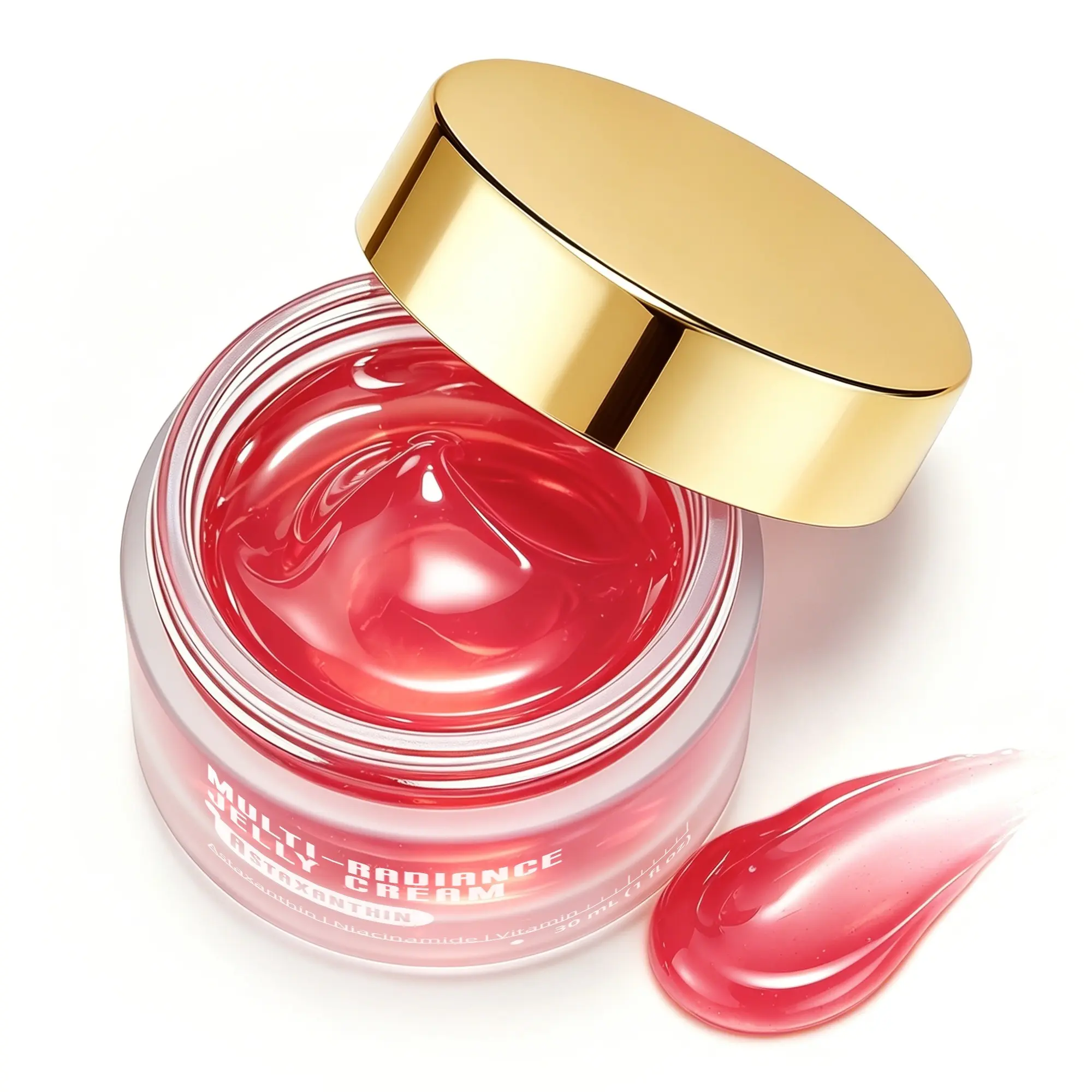 Astaxanthin Collagen Jelly Cream, 72-Hour Deep Hydration, Firming & Enlivening, Hydrating with Vitamin C, Niacinamide, Non-Greasy, Lightweight, Daily Moisturizer