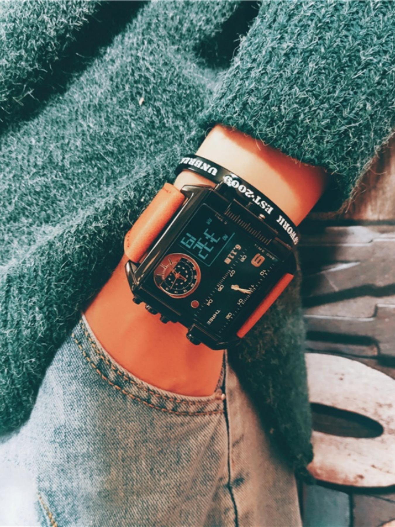 Men's Business Fashion Square Dial Watch, Square Dial Wristwatch, Fashion Watch for Party, Daily Clothing Decor, Trendy All-match & Exquisite Watch for Birthday Gift with Box