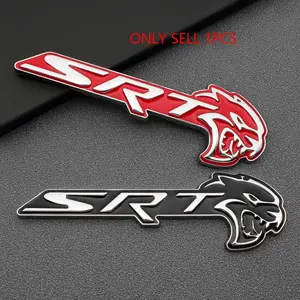 1PCS SRT Hellcat Metal Emblem Badge 3D Car Sticker Automotive Decals Decals Stickers for Dodge Challenger Charger Durango SRT Models