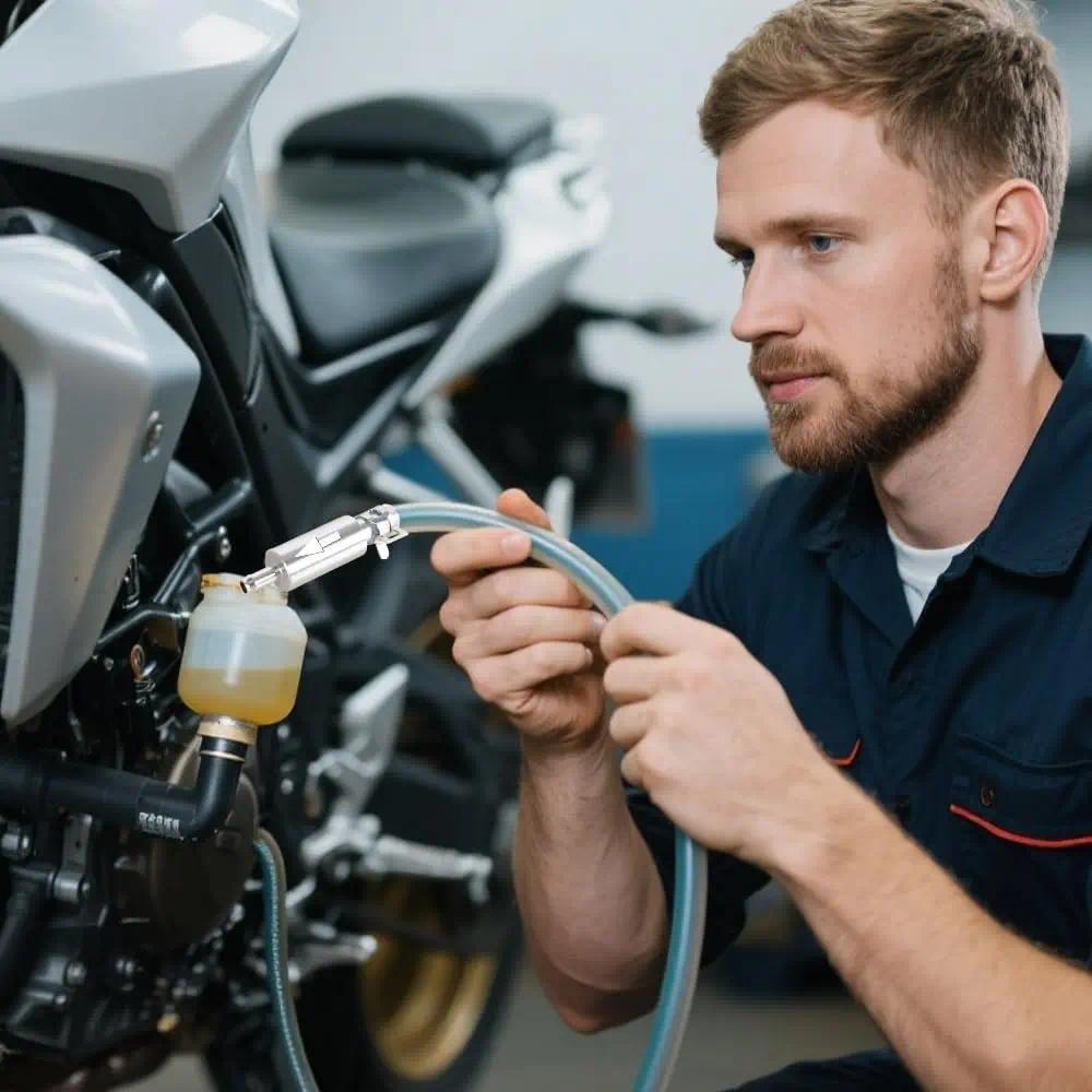 2PCS Brake Bleeder Hose Kit with One Way Check Valve, Universal Brake Fluid Bleeding Tool for Car Motorcycle Clutch Hydraulic Brake System, Soft Tube with Metal Clips, Portable Practical Auto Repair Accessories