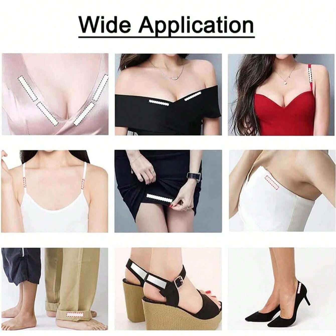 36/108 Sheets Creative Transparent Double-Sided Tape, Ideal for Women Clothing Dresses Invisible Fixing Strips, Seamless Invisible Tape, Fashion Accessory