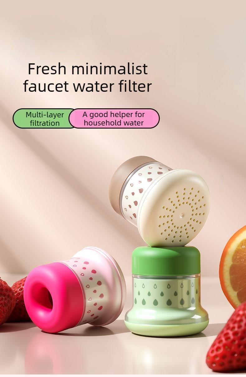 Minimalist Fresh Water Tap Filter for Home Use, Multi-Layer Filtration Purifier Tap, Kitchen Water Cleaner, Vegetable Washing Tool, Anti-Splash Guard, Removable Reusable, Household Faucet Filter Accessory.