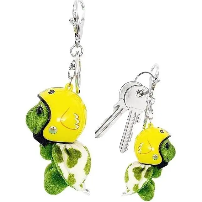 Green Plush Turtle Keychain, Cute Soft Stuffed Animal Pendant Doll Portable for Wallet Tote Bag Belt Phone, Car Keychain