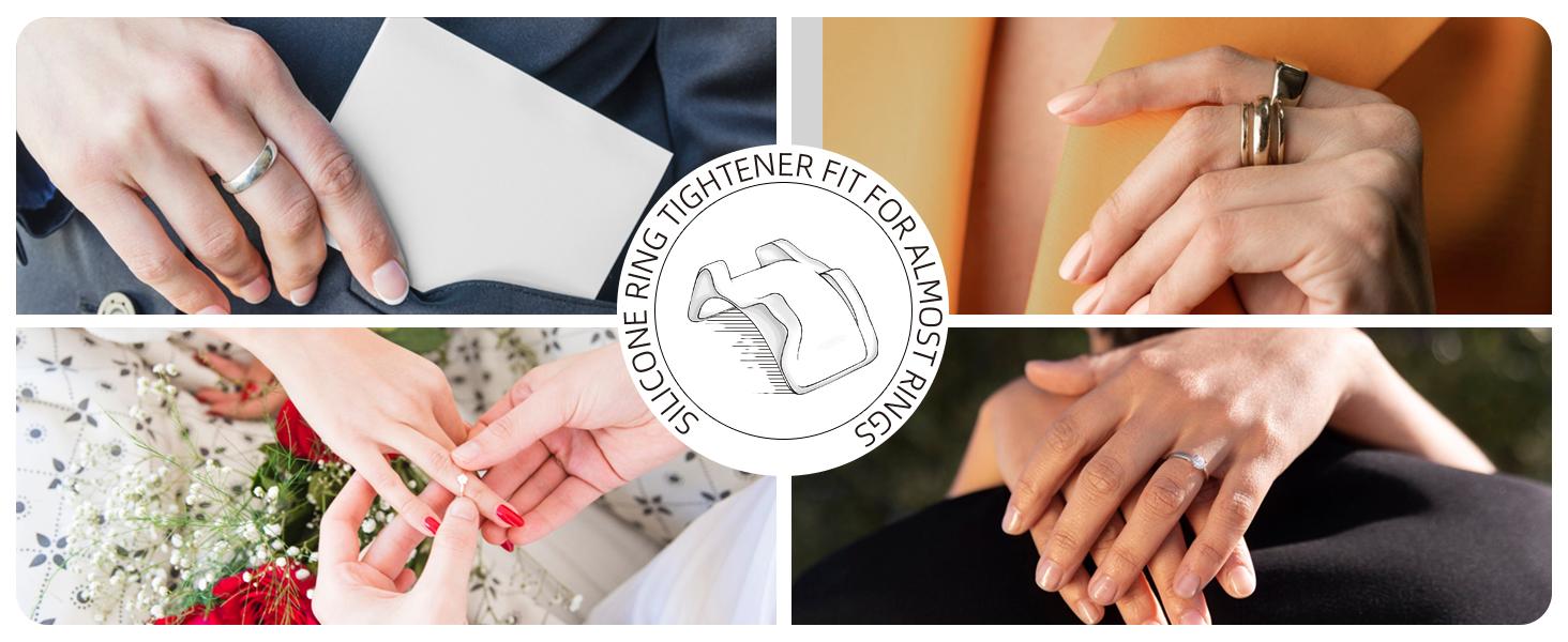 22 Pack Invisible Ring Adjuster For Loose Rings,2 Ring Reducers For Jewelry Rings,Multiple 16 Inserts In 8 Sizes And 6 Spirals In 2 Sizes,Silicone Ring Tightener Fit For Almost Rings