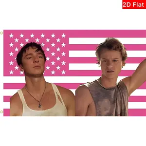 2D Flat Banner 1pc, Jj and Rafe Tapestry, Fun Outer Banks Flag, Polyester Banner, University Dorm Room Bedroom Outdoor Party Decor, No Power Needed