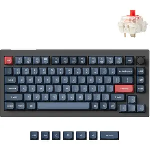 V1 Max 75% RGB Custom Mechanical Keyboard, 2.4Ghz/ 5.1/Wired QMK/VIA Programmable Macro, Hot-Swappable Gateron  Red  Gasket Mount for  Windows Linux