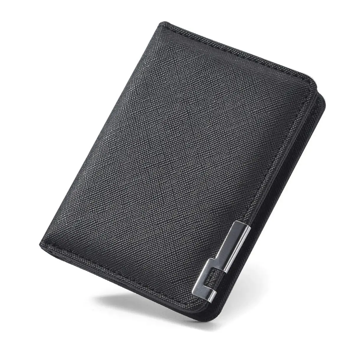 Men's High-End Lightweight Wallet, 2026 Iron-Edge Cross Pattern Slim Short Wallet for Business, Multi-Card Space for Credit Cards and Driver's Licenses, Wallets