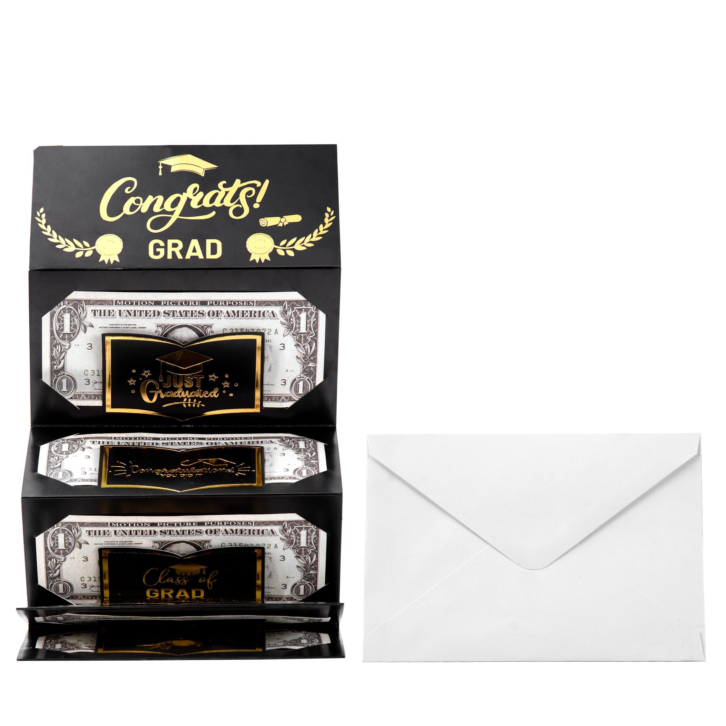 Graduation Season Gift, 1 Count Creative Money Holder with Gift Box, 1 Count Graduation Greeting Card, Party Supplies for Graduation Ceremony, Graduation Gifts