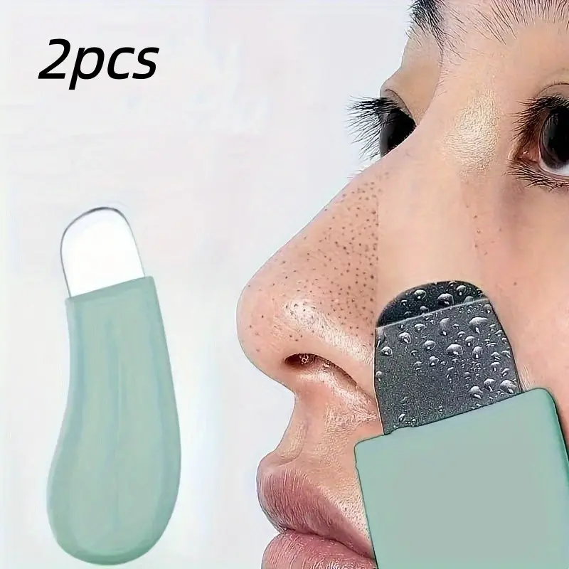 2pcs Manual Blackhead Remover, Exfoliating Scraper for Face, Gentle Pore Cleansing, Non-Electric Skincare Tool, Durable and Portable