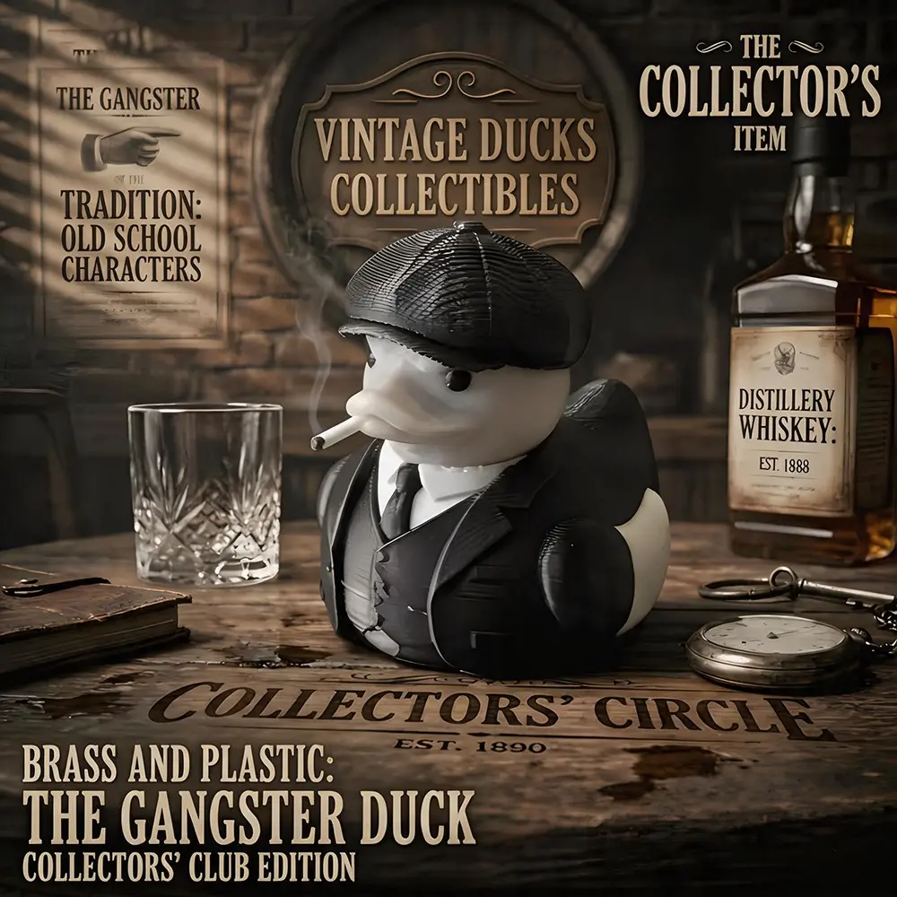 British Style Duck Statue, Collectible Doll, Vintage Home Bar Decor, Desktop Ornament, Cool Elegant Decoration, Unique Style Figurine, Plastic Figurines, Home Sculpture, Essential Creative Decor for Jewelry Lovers, Decorative Home Ornament