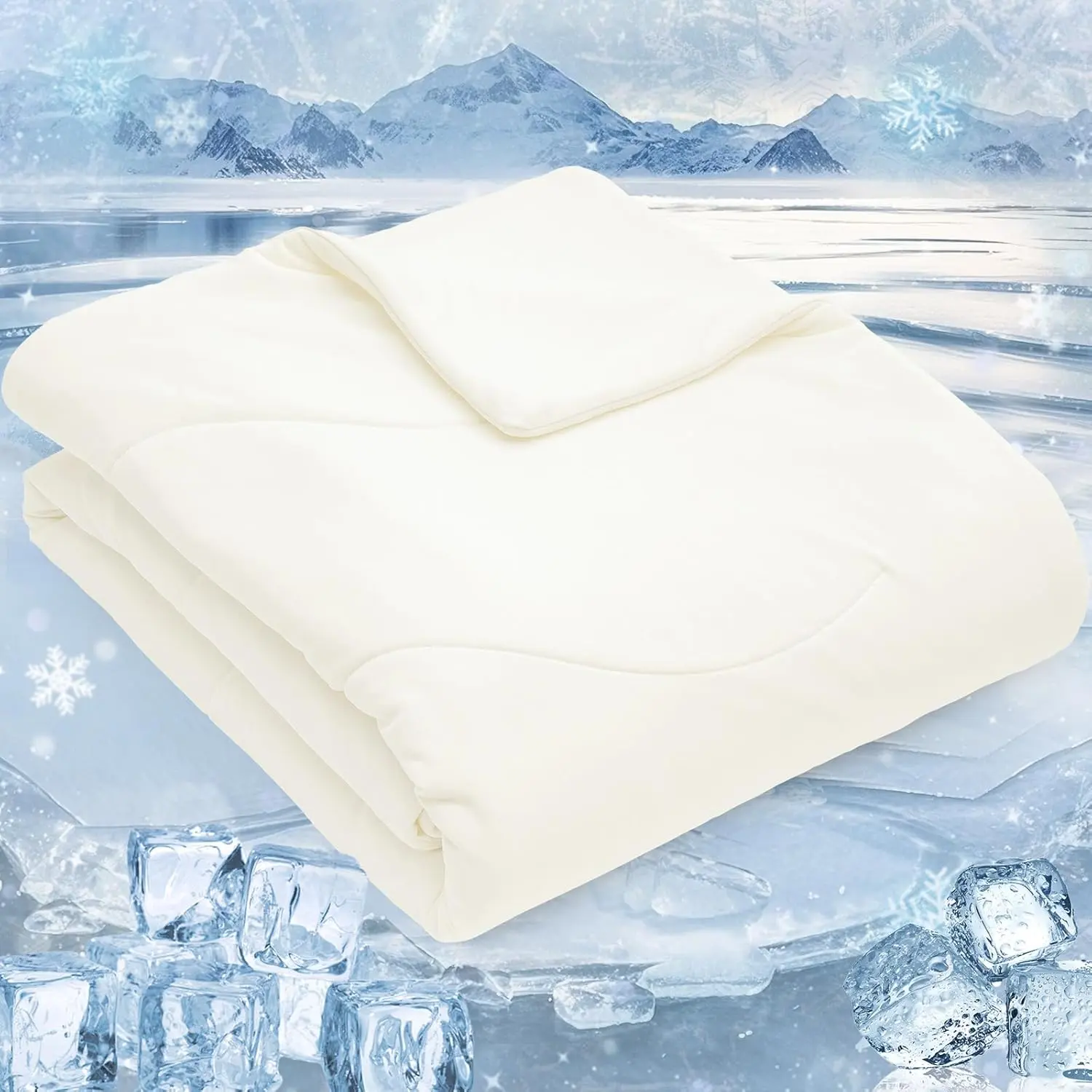 50"x60" Modern Nylon Fiber Soft Cooling Throw Blanket - Heat Absorbent, Breathable, Dual-Sided Cool for Hot Sleepers, Q-MAX>0.45, White, Gift-Worthy Bedding Throw