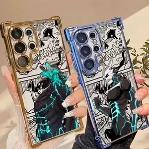 Anime K-Kaiju No. 8 Monster Form New Style For Samsung S26 Plus Ultra and iPhone 17 Air 16 15 14 13 12 11 Pro Max Plus  Plating Anti-Fall Funda Phone Case