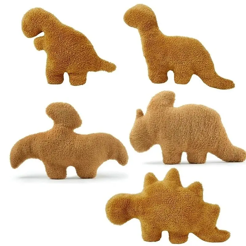 New Nugget Pillow Dino Chicken Nugget Plush Pillow Cartoon Dinosaur Plush Pillow Stuffed Animal Plush For Kids Baby Gifts