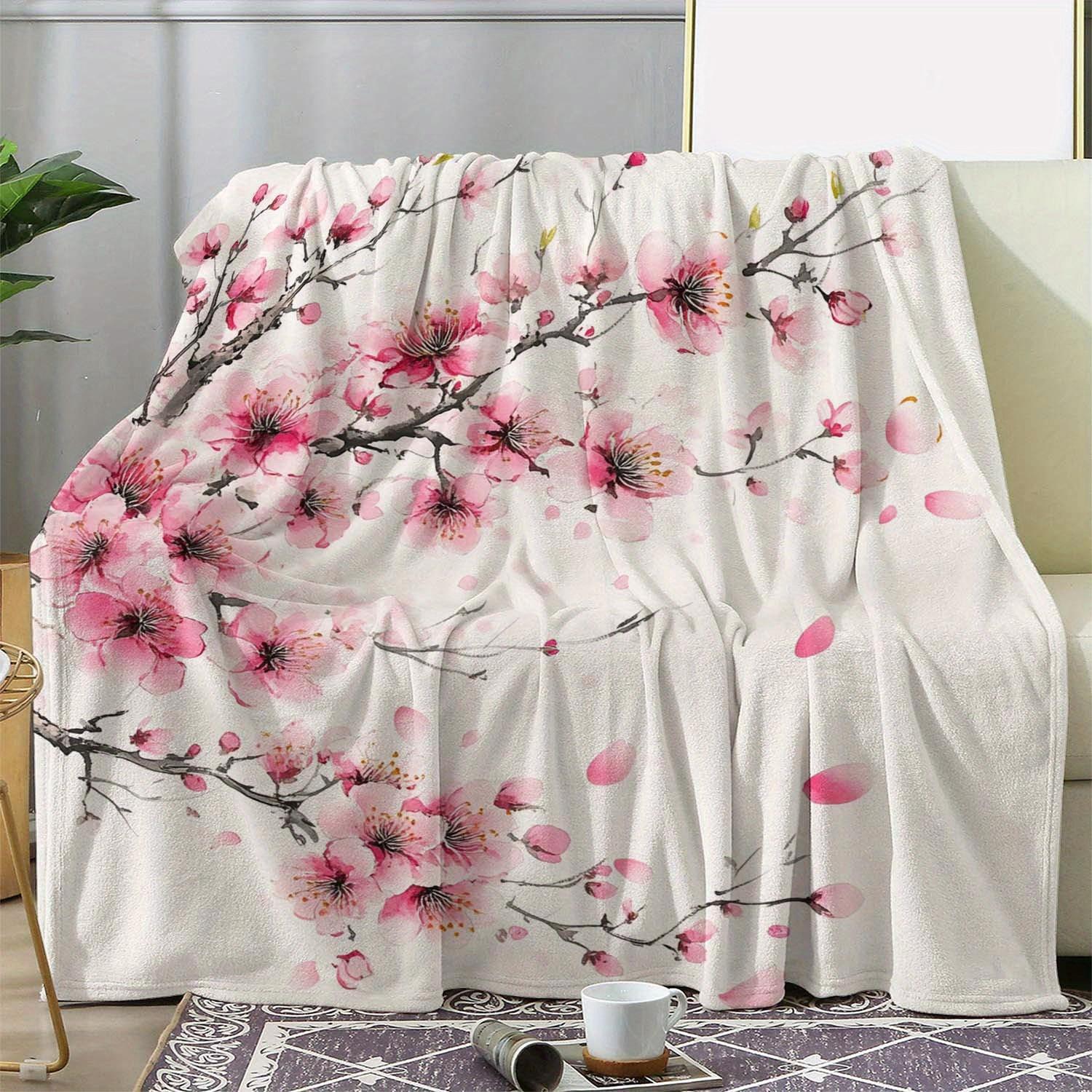 Spring Gifts for Her Women Sdoo Vintage Cherry Blossom Blanket Floral Present Soft Light Flannel Throw Mother's Day Keepsake Spring Gifts for Her Women Sdoo Vintage Cherry Blossom Blanket Floral Present Soft Light Flannel Throw Mother's Day Keepsake