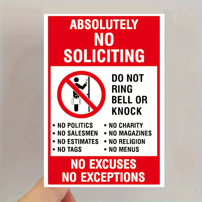 Multiple Pack Doorbell Stickers, Warning Labels to Avoid Harassment, Suitable for Doors, Windows, Vehicles, Phones, Identification Tags