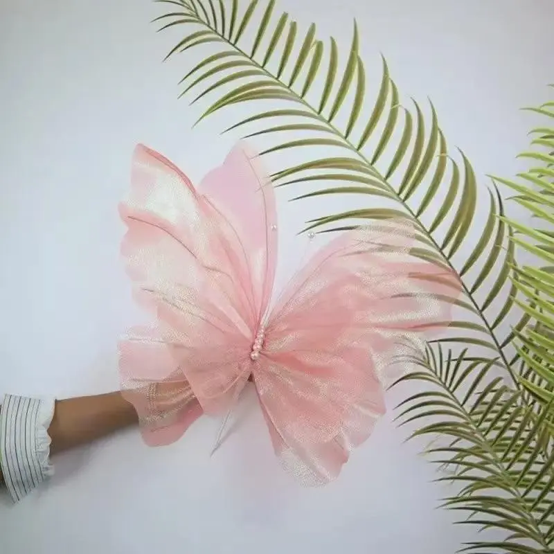 Large Silk Butterfly Decoration, Decorative Colorful Realistic Butterfly for Wedding Decor, Window Display, Garden Setup, Home, Shop, Table Setting, Festival Celebration