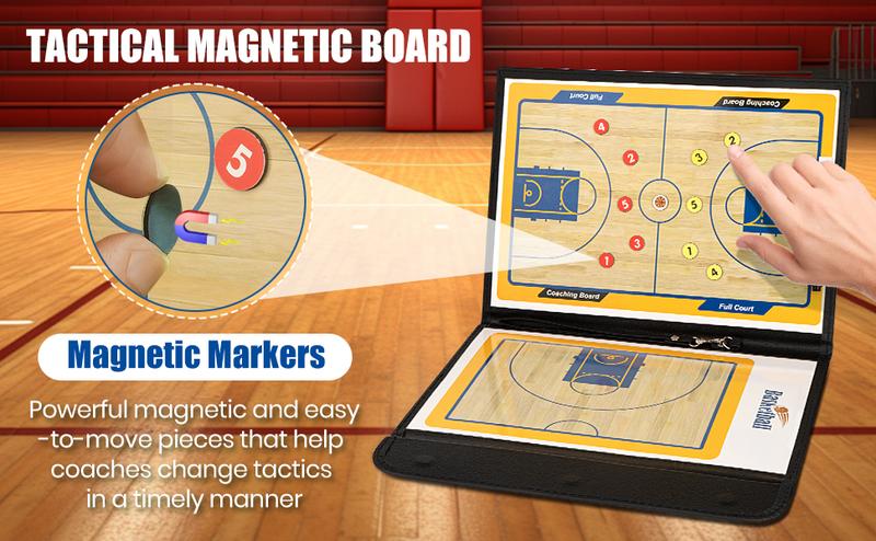 Basketball Coaching Board Coaches Clipboard Tactical Magnetic Board Kit with Dry Erase, Marker Pen and Zipper Bag (Basketball Board) (Basketball Coaching Board) (Basketball Coaching Board)