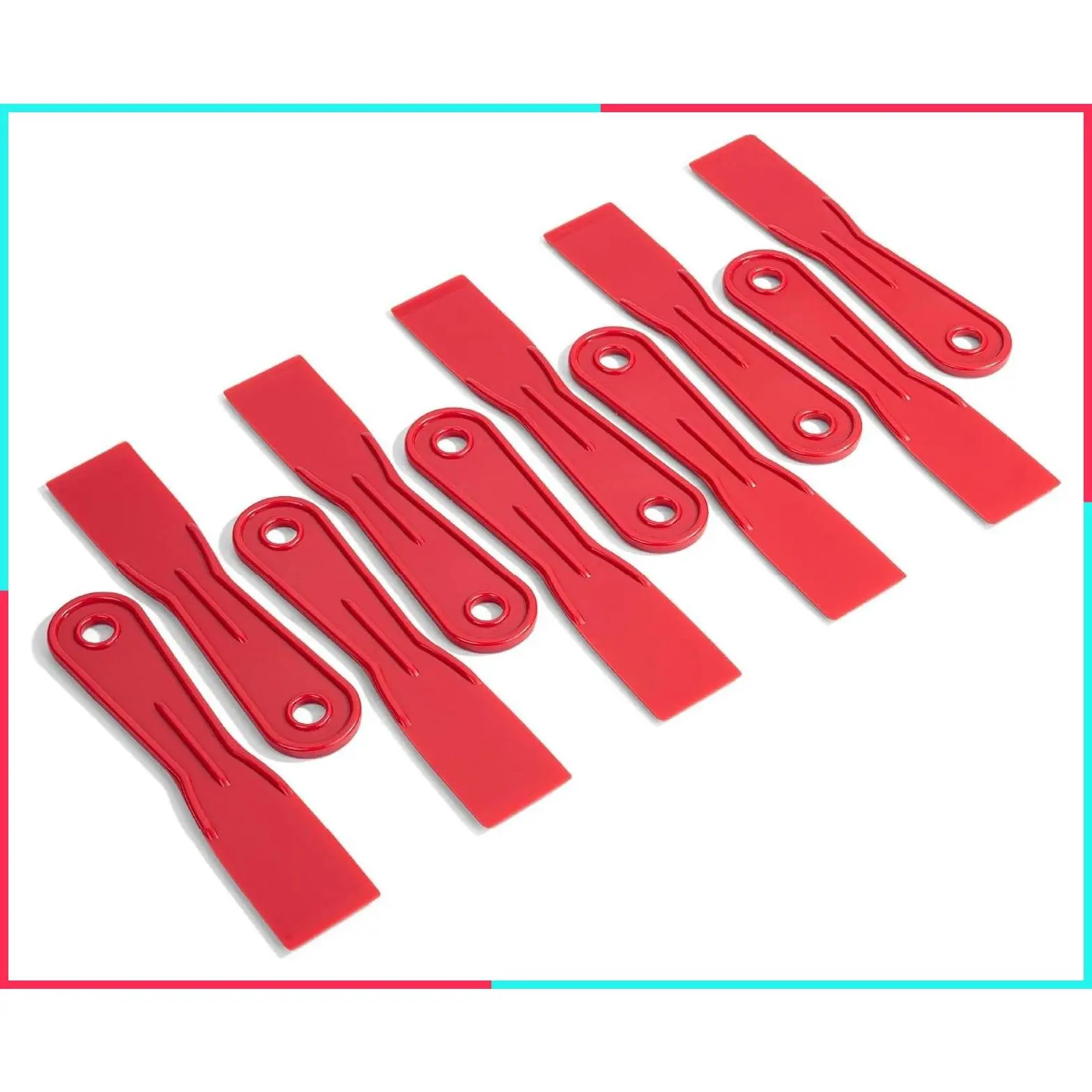 Putty Knife Set, 1.5 Inch, 10 Pack, Red, Flexible Paint Scraper Tool for Spackling, Spackle Tool, Putty Knife Scraper, Solvent Resistant