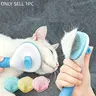 Pet Hair Removal Comb, 1 Count Pet Grooming Brush, Deshedding Tool, One-Click Cleaning Pet Hair Remover, Dog & Cat Grooming Supplies, Dog & Cat Accessories, Groomer Tools