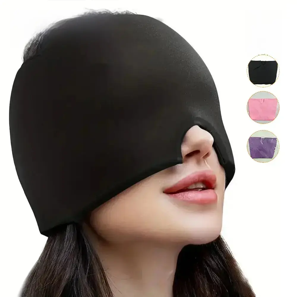 Cold Compress Gel Ice Hat, 1 Count Wearable Cold Pack Head Wrap, Reusable Hot & Cold Eye Mask, Elastic Face & Head Cold Compress Cover, Soft Design for All Skin Types # GLOBAL PICKS