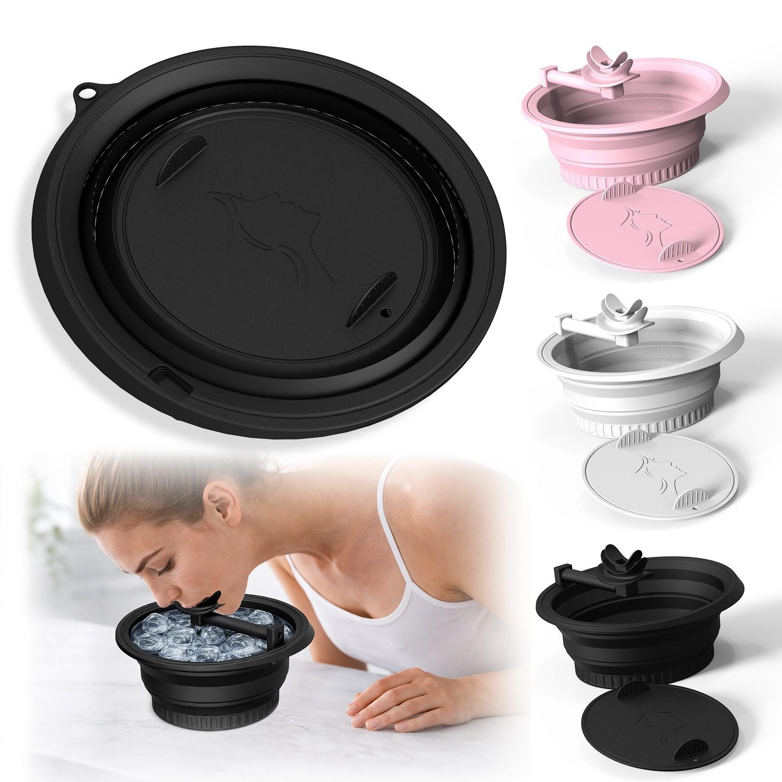 Foldable Ice Facial Wash Basin with Breathing Ice Bath Bowl, Portable Cooling Face Basin for Skincare, Ideal for Home Use,Suitable for women's gifts, holiday gift selection