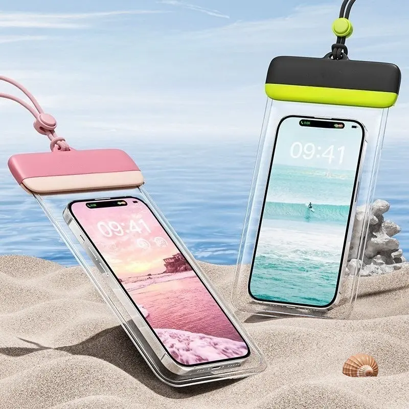 2PCS Touch Screen Waterproof Phone Pouch for Taking Photos, Sealed Dry Bag for Swimming, Drifting, Surfing, Hot Spring & Beach Outdoor Activities