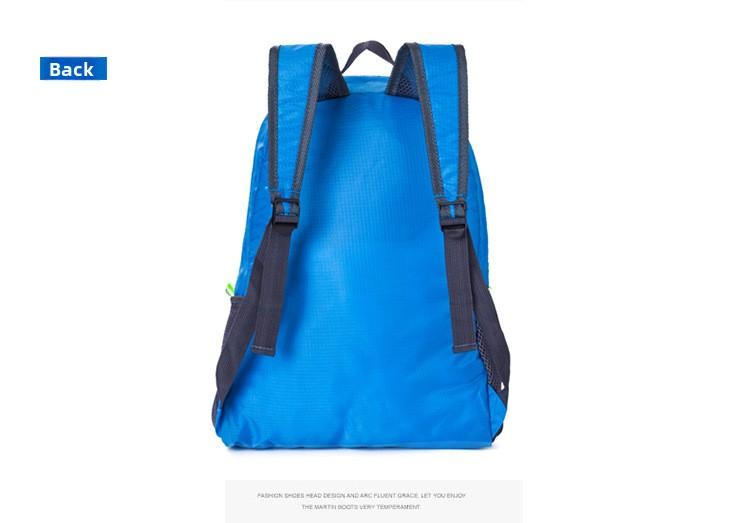 Korean Style Outdoor Multifunctional Travel Casual Foldable Backpack for Training Class Students with Logo Printing Option