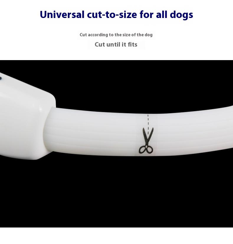 【Pet Essential】USB rechargeable luminous leather belt LED flashing collar with adjustable brightness, extremely cool. christmas  collar ball toy Adjustable LED harness