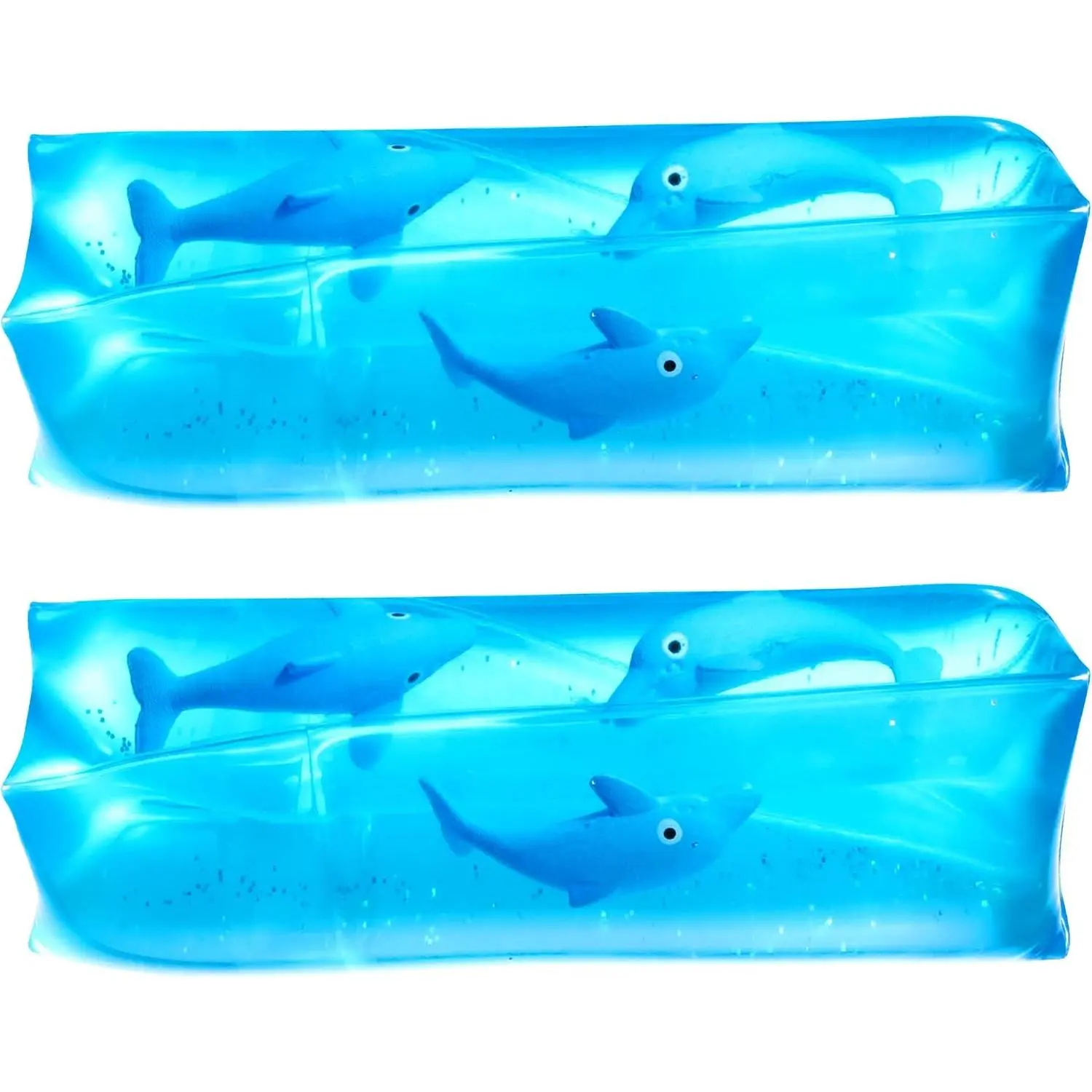 Dolphin Water Wiggler Toy (Pack of 2) - 4.75-Inch Water Snake Sensory Fidget Toys & Slippery Water Tube, Perfect for Birthday Party Favor or Game Prizes for Kids